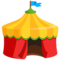 Circus Tent emoji on Messenger